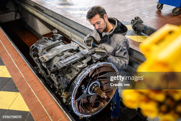 truck mechanic at work - truck repair stock pictures, royalty-free photos & images