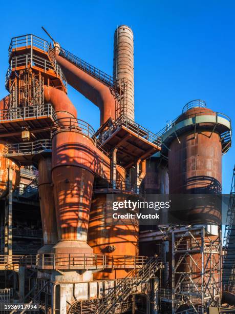 vöklingen  ironworks - blast furnace stock pictures, royalty-free photos & images