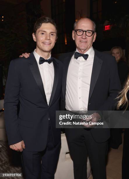 Evan Peters and Richard Jenkins attend the 2024 Netflix Primetime Emmys after party on January 15, 2024 in Los Angeles, California.