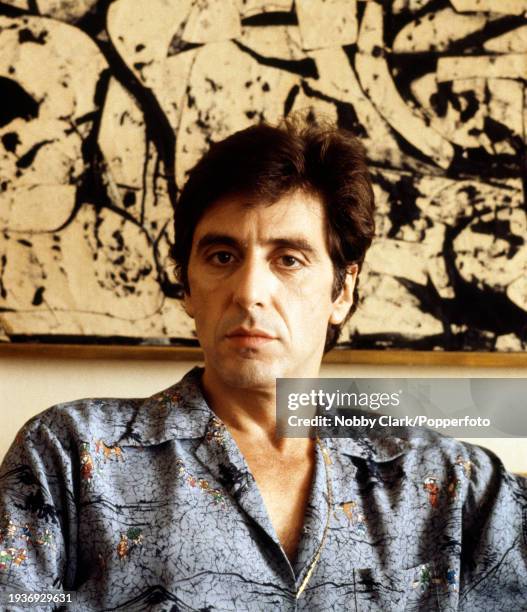 American actor Al Pacino in London, England, while playing Walter Cole, or Teach, in a production of David Mamet's play American Buffalo at the Duke...