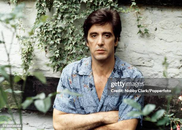 American actor Al Pacino in London, England, while playing Walter Cole, or Teach, in a production of David Mamet's play American Buffalo at the Duke...