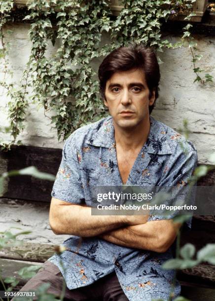 American actor Al Pacino in London, England, while playing Walter Cole, or Teach, in a production of David Mamet's play American Buffalo at the Duke...