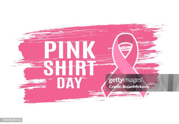 pink shirt day card, banner. vector - harassment stock illustrations