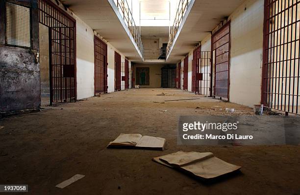 Empty cells are shown here April 17, 2003 inside the Abu Ghraib Prison, 10 km. West of Baghdad, Iraq. After years of rumors of atrocities said to...