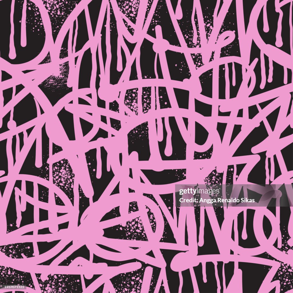 Pink graffiti freestyle art spraypaint background