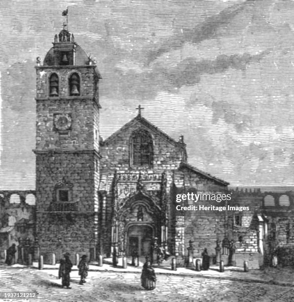 Church at Villa de Conde, near Oporto; Excursions near Lisbon', 1875. From 'Illustrated Travels' by H.W. Bates. [Cassell, Petter, and Galpin, circa...