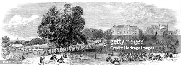 Fete at Norton Hall, the seat of circa Cammell, Esq., 1860. Event to celebrate the 50th birthday of landowner, businessman and manufacturer Charles...