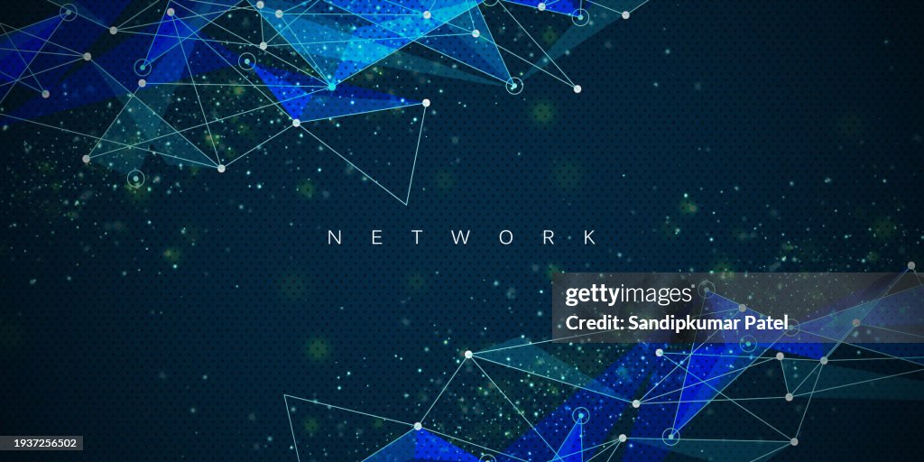 Modern Abstract Network Science Connection Technology Internet And ...