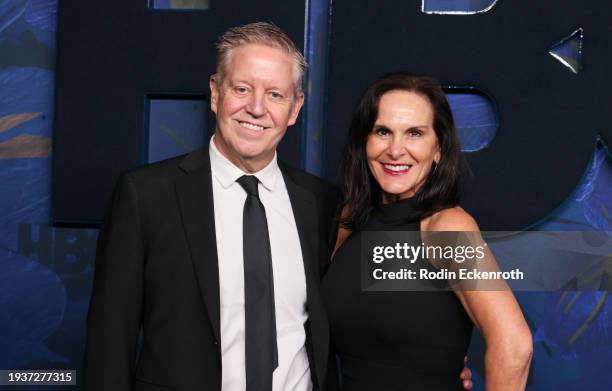 Art Rusis and Giselle Rusis attend the HBO's 2024 Post-Emmy reception at San Vicente Bungalows on January 15, 2024 in West Hollywood, California.