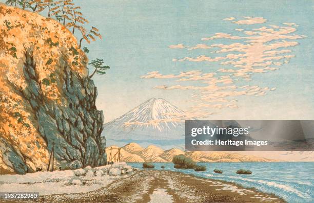 Mt. Fuji from Satta, Sketched at 9:00 a.m. In Mid-January 1881. Creator: Kobayashi Kiyochika.