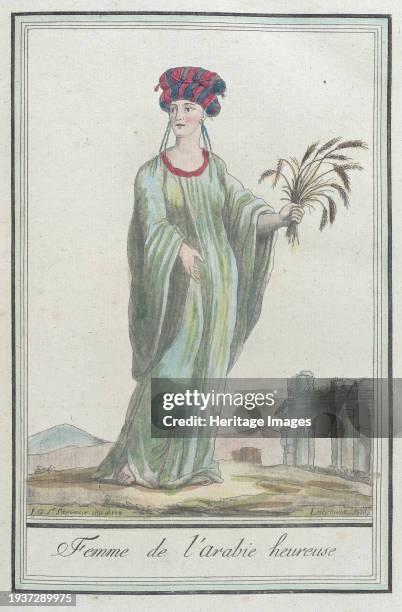 Costumes from different countries, 'Femme de l'Arabie Heureuse', circa 1797.