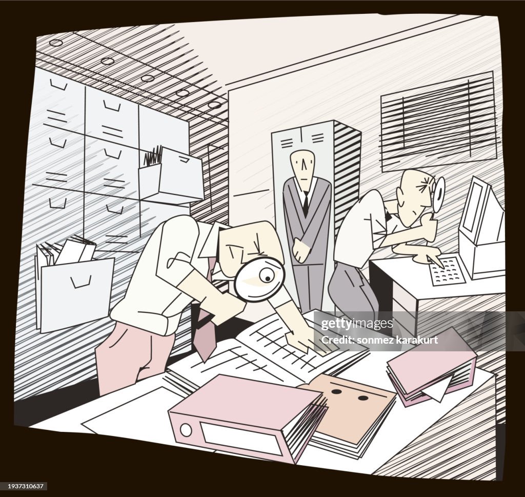 Inspectors are inspecting the office