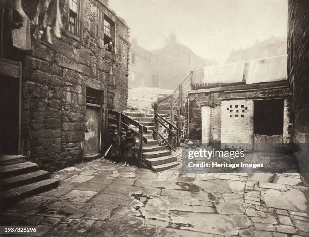 Old Houses At Corner Of George Street & High Street , Printed 1900. Creator: Thomas Annan.