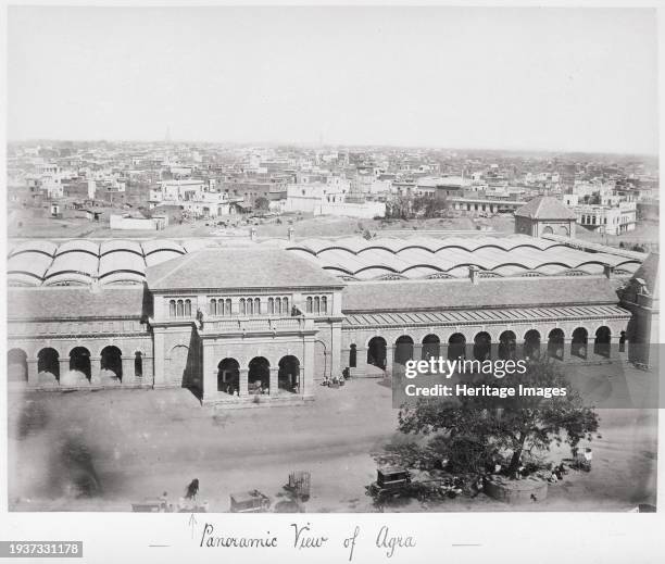 Panoramic View of Agra, Late 1860s. Creator: Samuel Bourne.