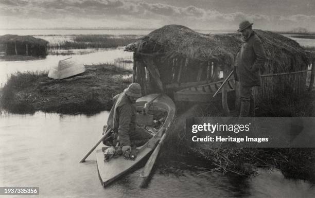 The Fowler's Return, 1886. Plate: Plate XX. Creator: Peter Henry Emerson.