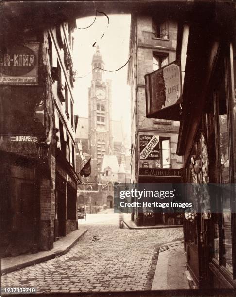 Rue De La Montagne Au Geneve, Printed 1920 circa. Creator: Eugene Atget.