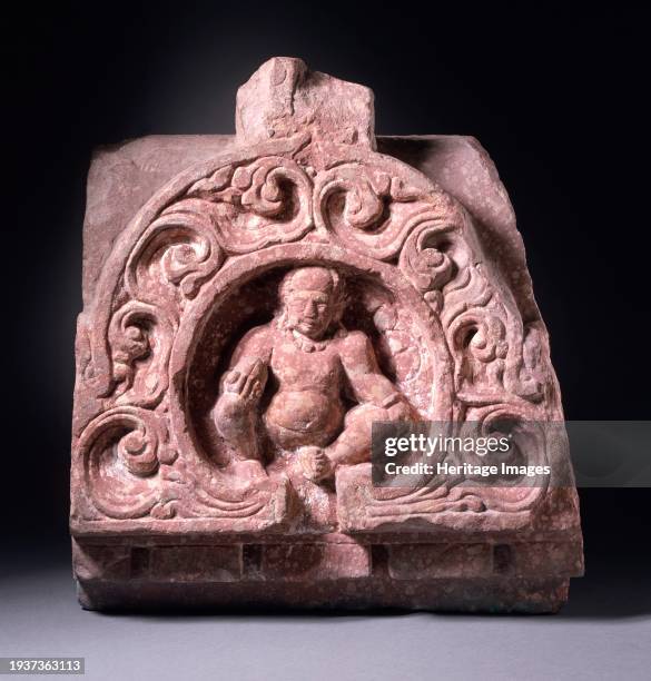 Tympanum with Kubera, the God of Riches, 4th century. Creator: Unknown.