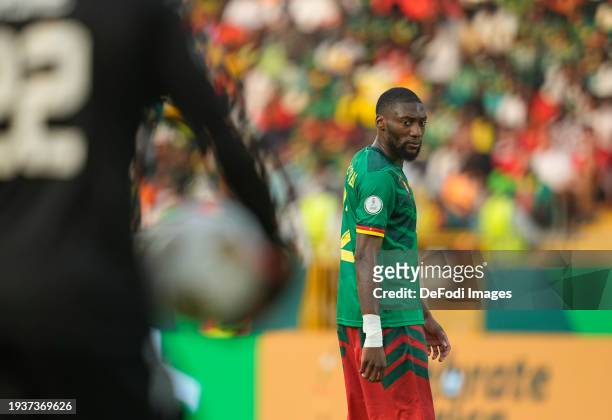 Karl Brillant Toko Ekambi of Cameroon during the TotalEnergies CAF Africa Cup of Nations group stage match between Cameroon and Guinea at Stade...