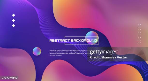 stockillustraties, clipart, cartoons en iconen met abstract blurred blue, orange and pink gradient background, design for landing page template - digitaal bewerkt