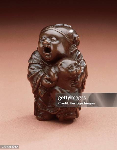 Chinese Boy with Puppy, Mid-19th century. Creator: Unknown.