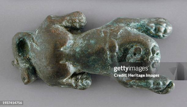 Figurine of Seated Lion with Turned Head, Late Roman Period-early Islamic Period or modern. Creator: Unknown.