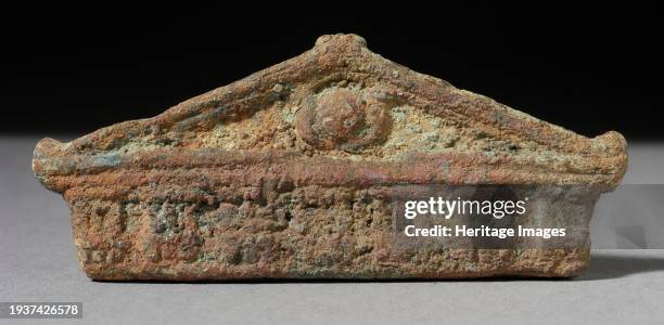 Figurine of a Temple Pediment, Ptolemaic Period-Roman Period . Creator: Unknown.