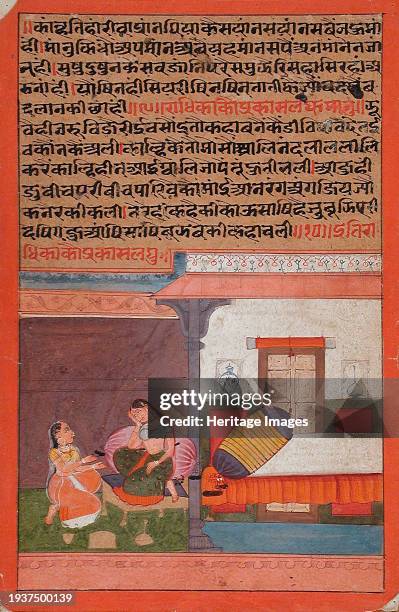 Radhika's Manifest Small Arrogance , Folio from a Rasikapriya , between circa 1650 and circa 1700. Creator: Unknown.