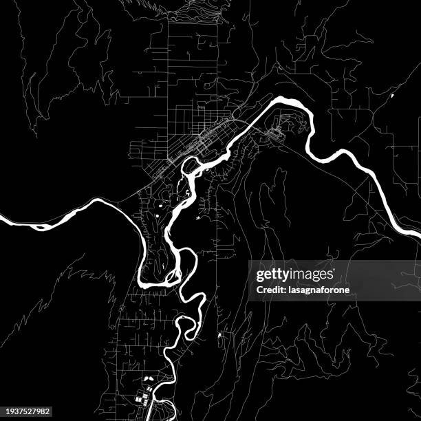 leavenworth, washington, usa vector map - washington state outline stock illustrations