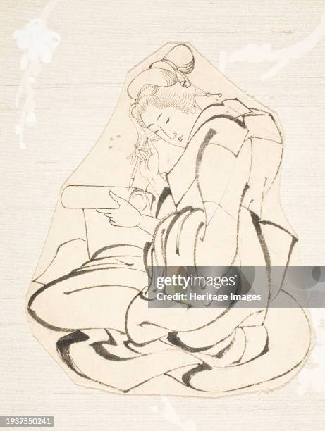 Courtesan painting, 19th century. Creator: Hokusai.