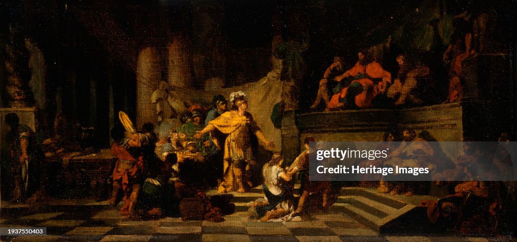 Aeneas Offering Presents To King Latinus And Asking Him For The Hand Of His Daughter