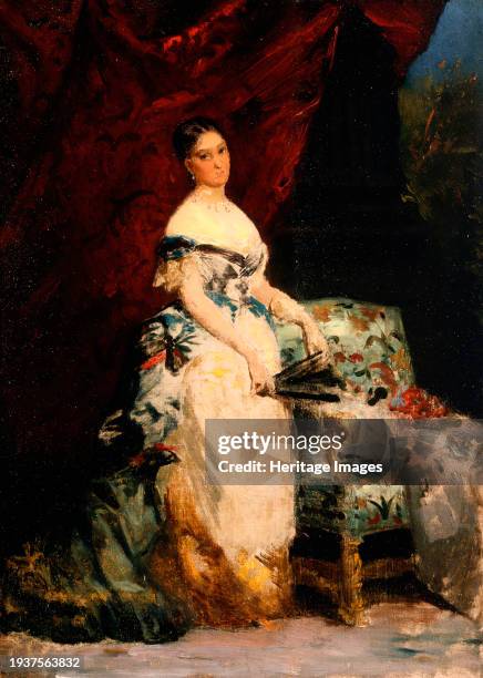 Portrait of Princess Brancaccio-Massimo, née Mary Elizabeth Hickson-Field, between 1860 and 1870. Creator: Edouard Louis Dubufe.