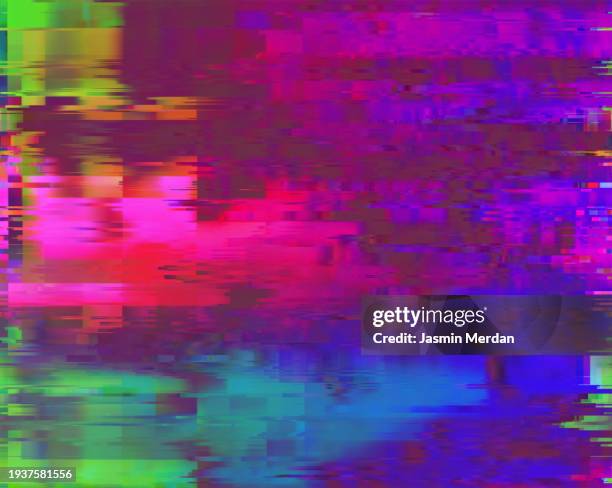 nique design abstract digital pixel noise glitch error video damage - bosnian rainbows stock pictures, royalty-free photos & images