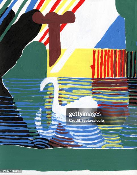 swan - swan stock illustrations