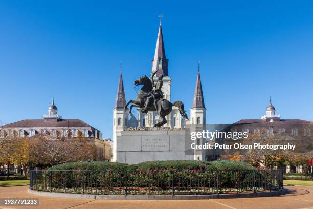 new orleans, louisiana, usa - jackson square foto e immagini stock