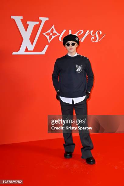 Jackson Wang attends the Louis Vuitton Menswear Fall/Winter 2024-2025 show as part of Paris Fashion Week on January 16, 2024 in Paris, France.