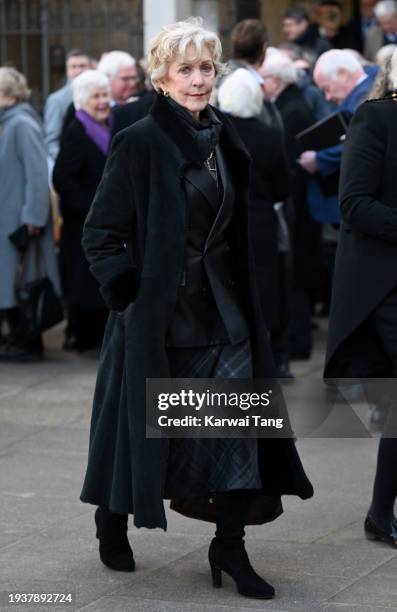 Patricia Hodge attends the Memorial Service for former Commons Speaker Betty Boothroyd at St Margaret's Church on January 16, 2024 in London,...