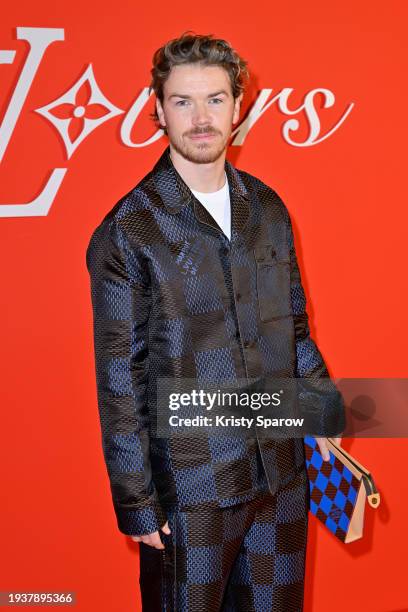 Will Poulter attends the Louis Vuitton Menswear Fall/Winter 2024-2025 show as part of Paris Fashion Week on January 16, 2024 in Paris, France.