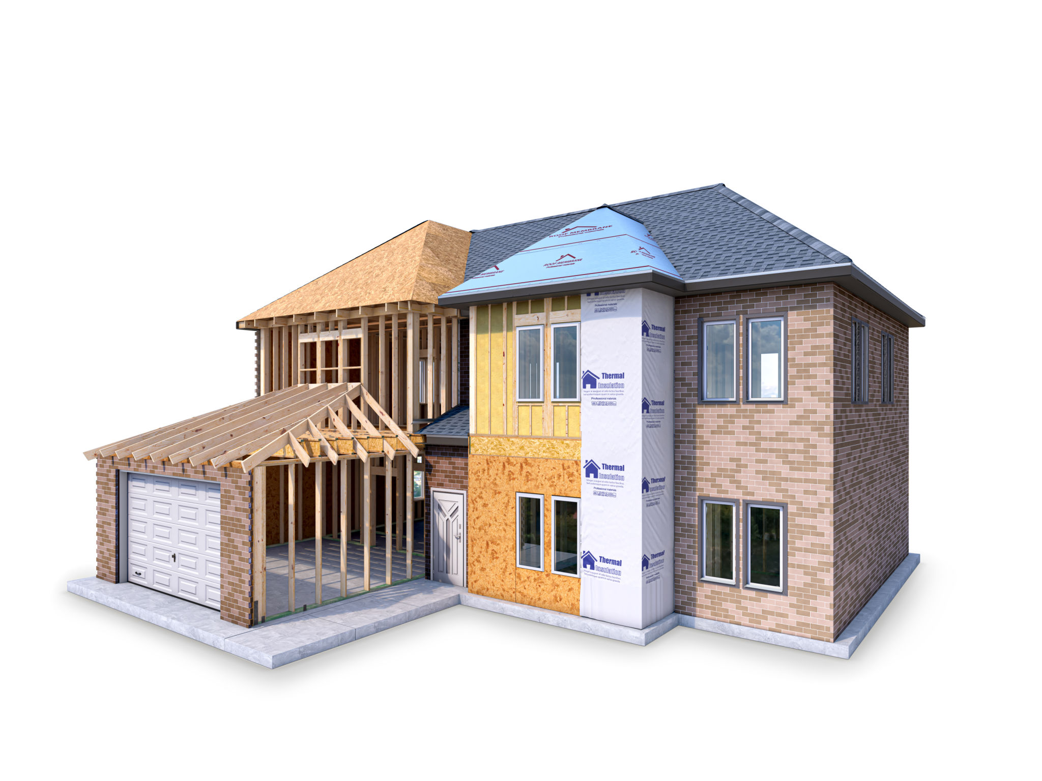 The concept of frame house construction The concept of frame house construction