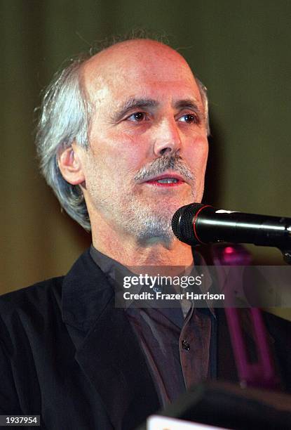 Director Alan Rudolph talks about his movie 'The secret Lives of Dentists' at the Castro Theatre April 17, 2003 in San Francisco, California. The...