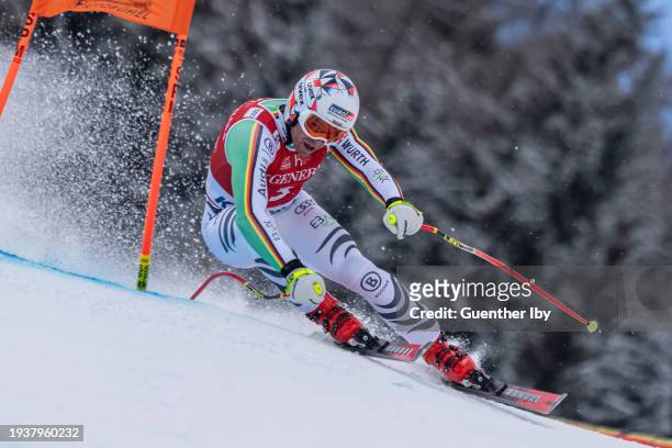 Andreas Sander of Germany during the Audi FIS Alpine Ski World Cup - Men's Downhill on January 19, 2024 in Kitzbuehel, Austria.