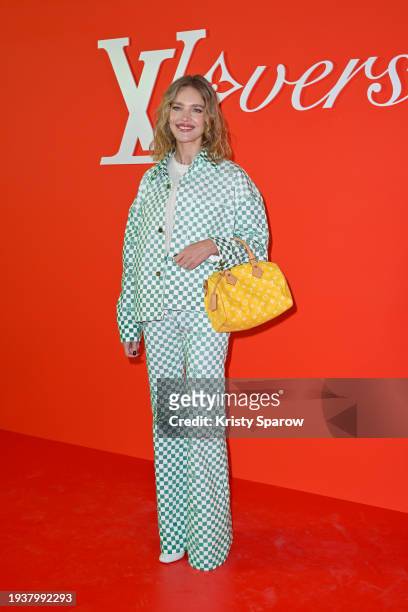 Natalia Vodianova attends the Louis Vuitton Menswear Fall/Winter 2024-2025 show as part of Paris Fashion Week on January 16, 2024 in Paris, France.