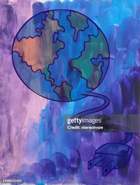 tired planet - global-powerpoint-background stock illustrations