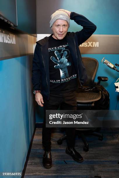 Bruce Dickinson visits SiriusXM studios on January 16, 2024 in New York City.