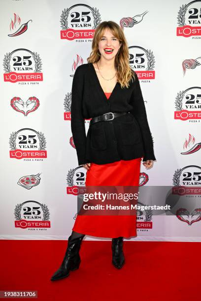 Leonie Brill attends the 25th Anniversary of L'Osteria at L'Osteria on January 16, 2024 in Munich, Germany.