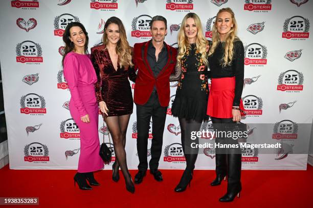 Anna Lena Class, Julia Haupt, John Schlüter, Julia Pohl and Jenifer Jürgens attend the 25th Anniversary of L'Osteria at L'Osteria on January 16, 2024...