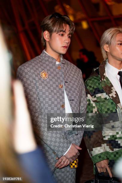 Jeffrey Ngai is seen outside Louis Vuitton during the Menswear Fall/Winter 2024/2025 as part of Paris Fashion Week on January 16, 2024 in Paris,...