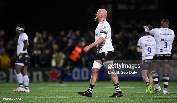 Galway , Ireland - 19 January 2024; Josh Caulfield of Bristol Bears after being sent off during the Investec Champions Cup Pool 1 Round 4 match...