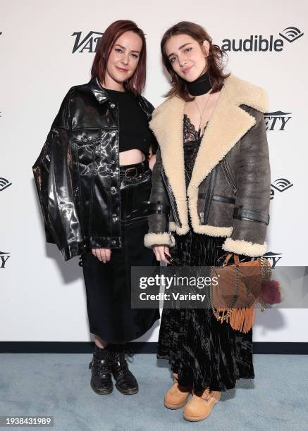 Jena Malone and Talia Ryder at the Variety Sundance Studio, Presented by Audible on January 19, 2024 in Park City, Utah.