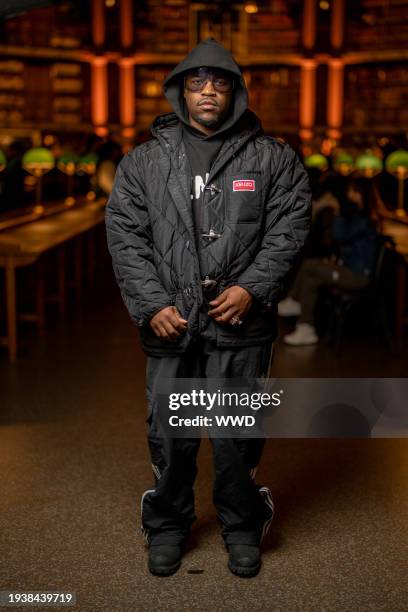 Ferg at Kenzo Men's Fall 2024 as part of Paris Men's Fashion Week held at Bibliothèque Nationale on January 19, 2024 in Paris, France.