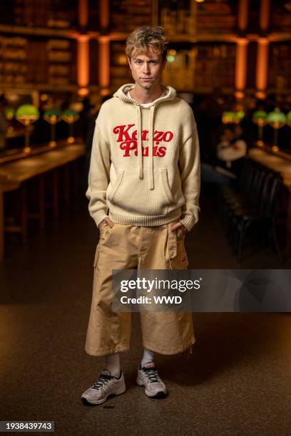 Sundy Jules at Kenzo Men's Fall 2024 as part of Paris Men's Fashion Week held at Bibliothèque Nationale on January 19, 2024 in Paris, France.